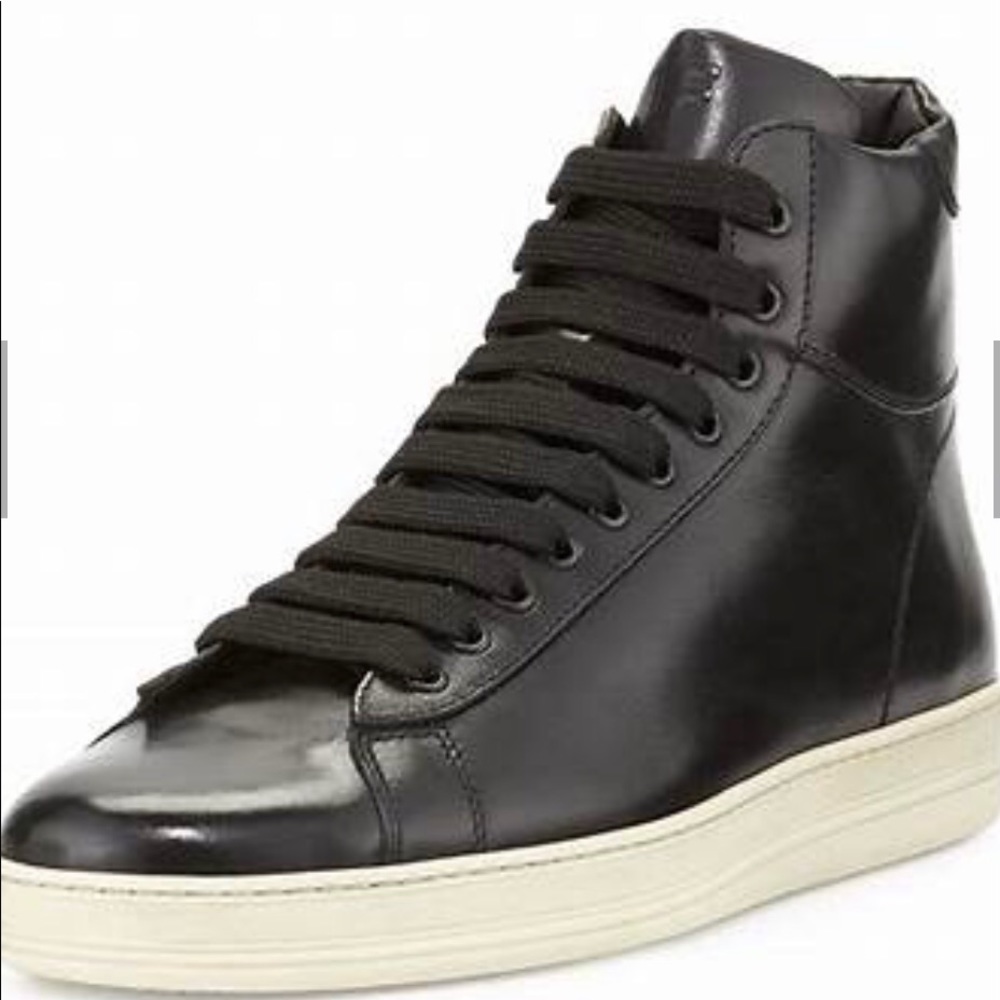Tom Ford Hi Top Leather Sneakers